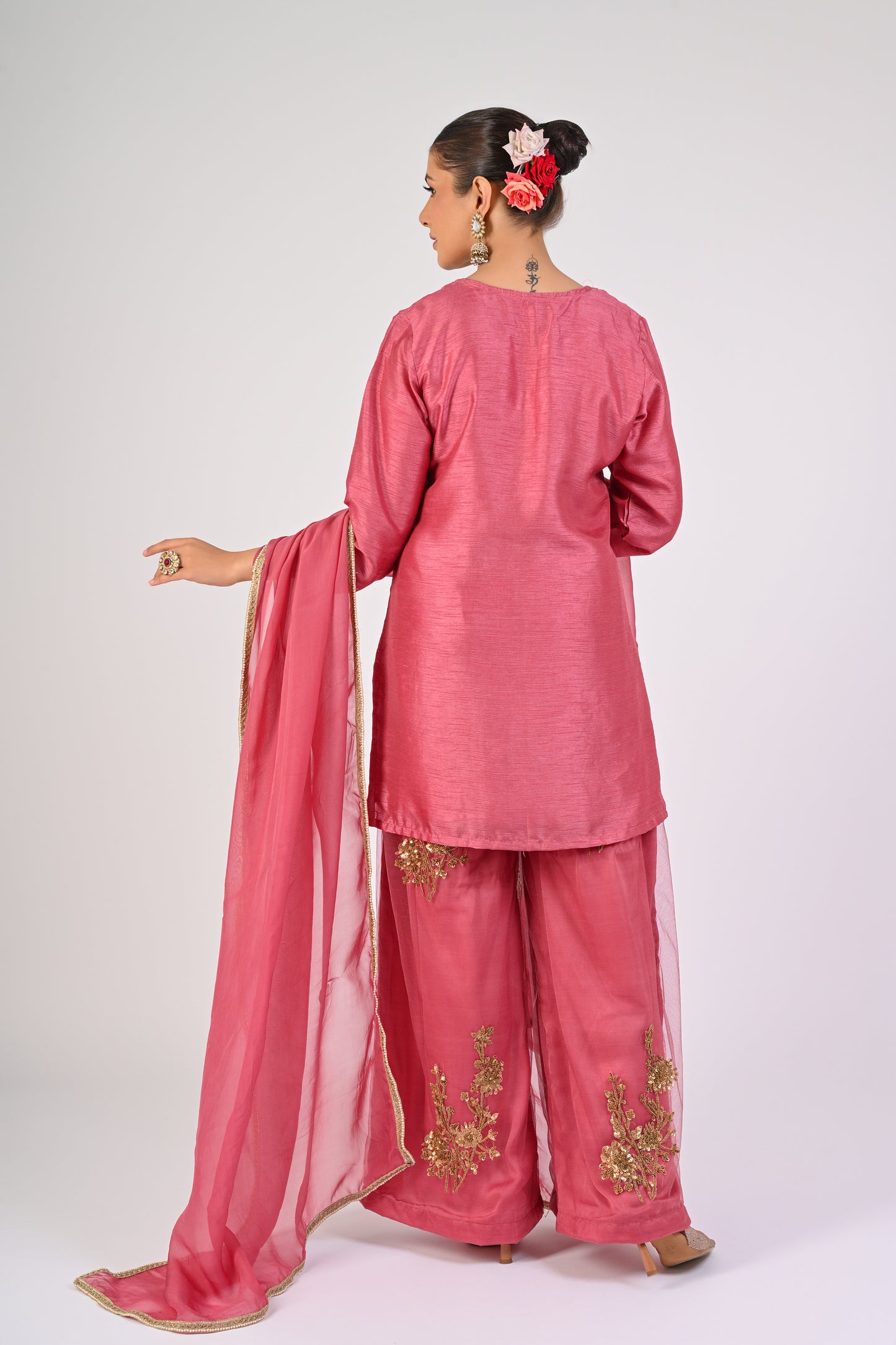 Dry Rose Sharara Set