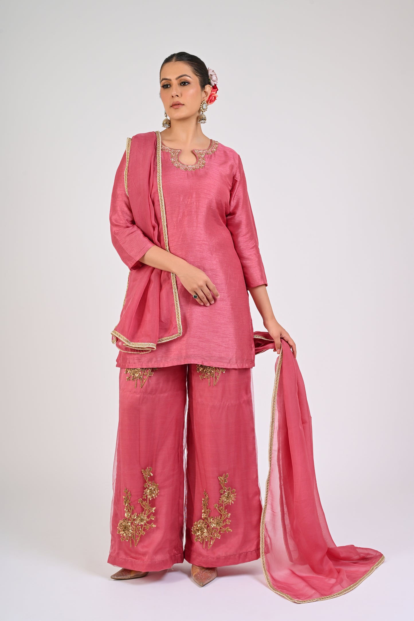 Dry Rose Sharara Set