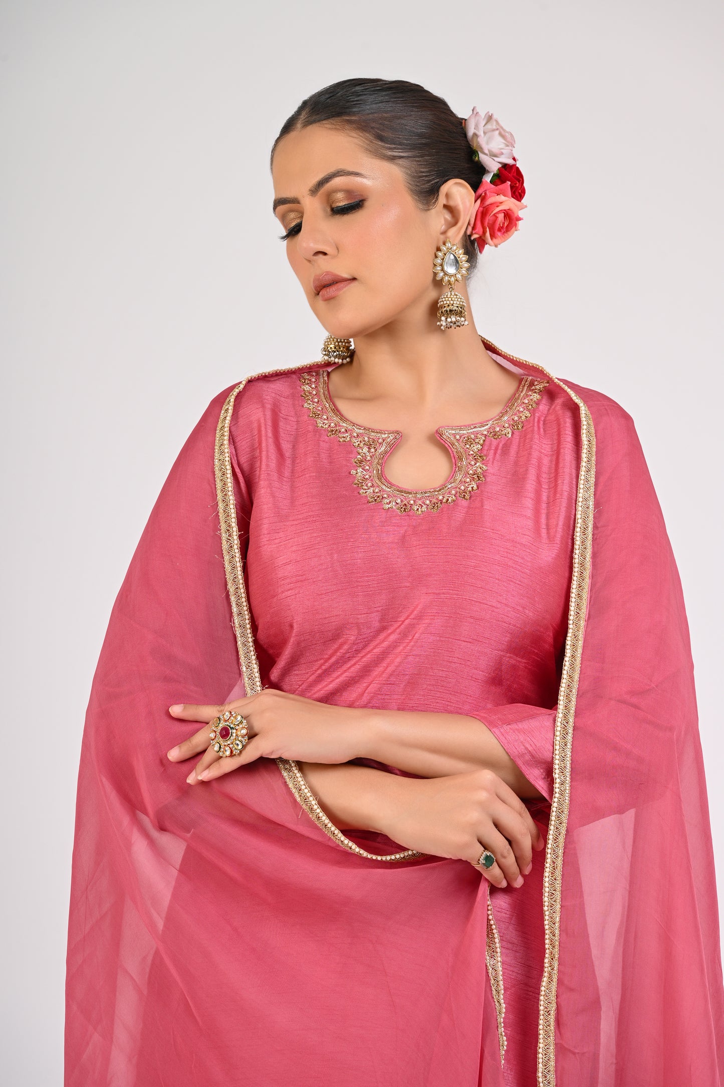 Dry Rose Sharara Set