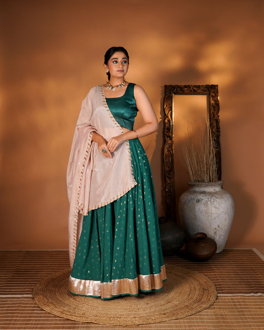 Emerald Green Lehenga Set
