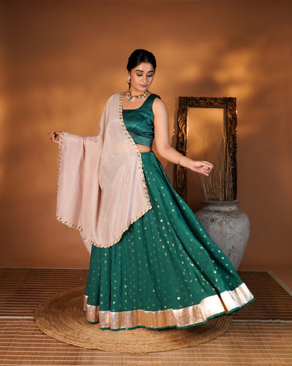 Emerald Green Lehenga Set