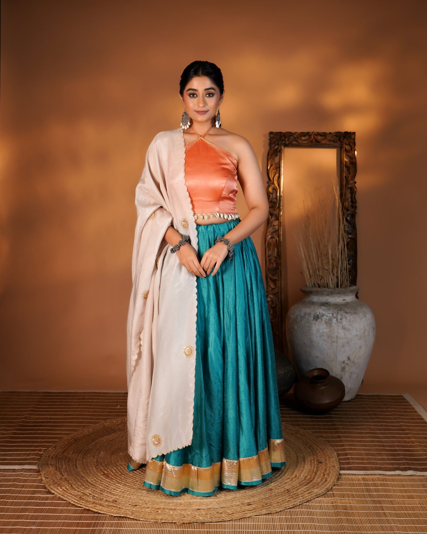 Peach Blossom Lehenga Set