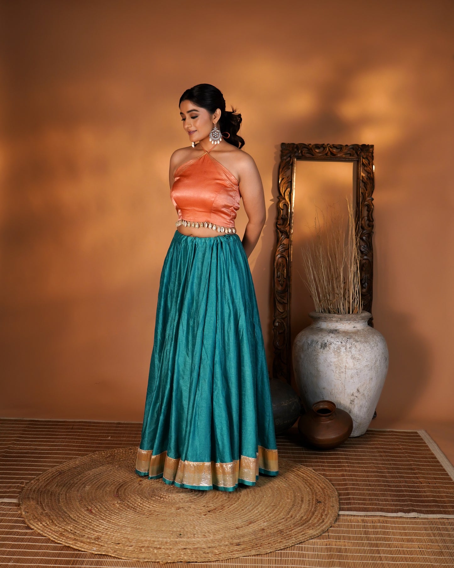 Peach Blossom Lehenga Set