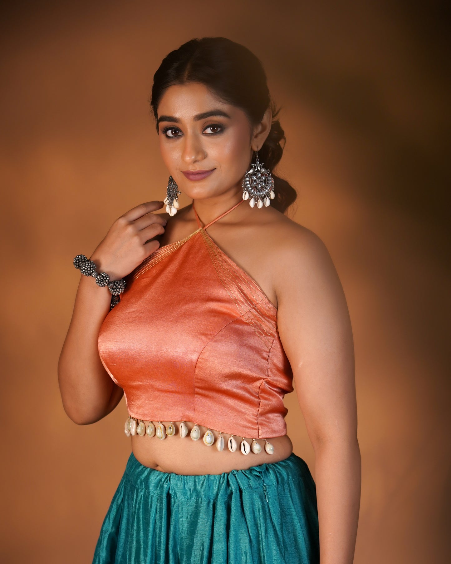 Peach Blossom Lehenga Set