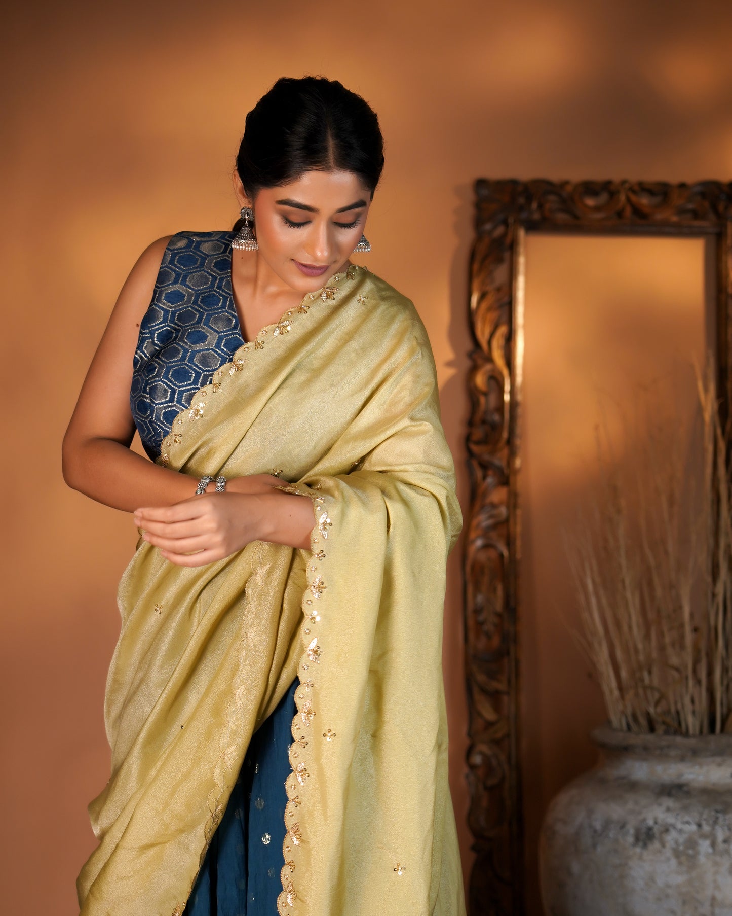 Teal blue Lehenga Set