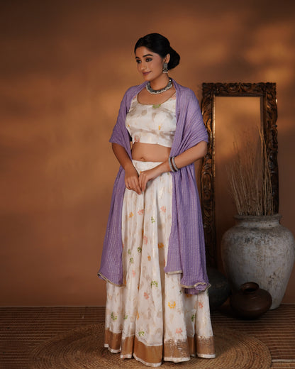 Lilac Radiance Lehenga set