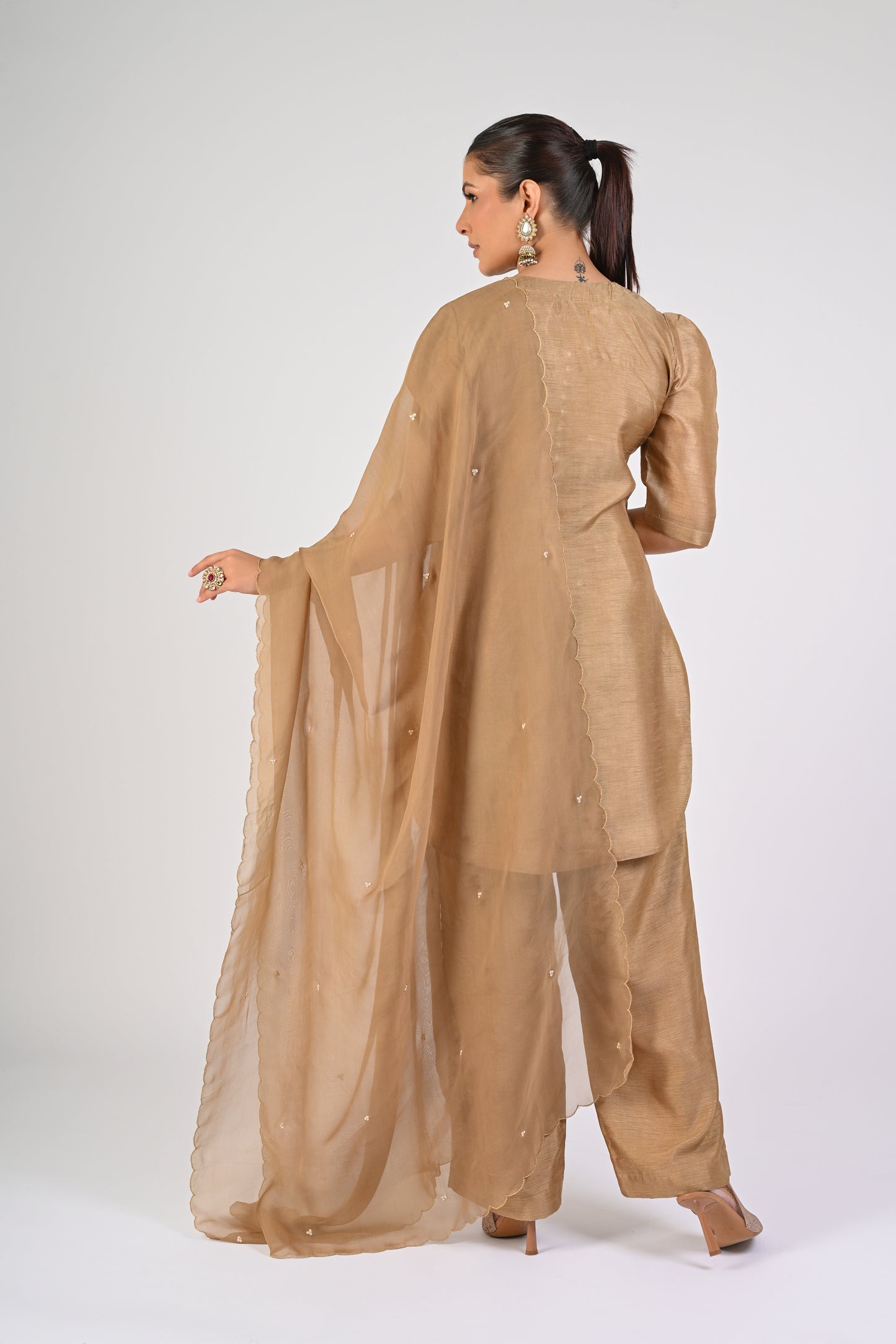 Dull Gold Kurta Set