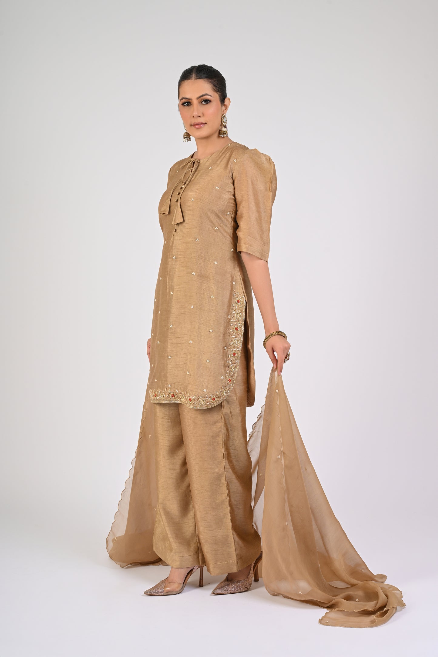 Dull Gold Kurta Set