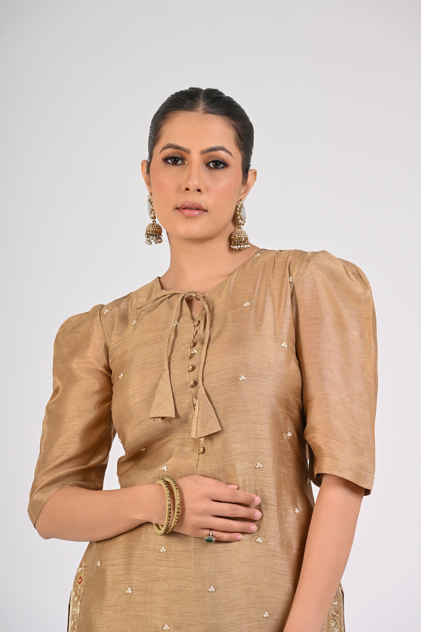 Dull Gold Kurta Set