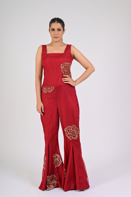 Syrah Red Jumpsuit