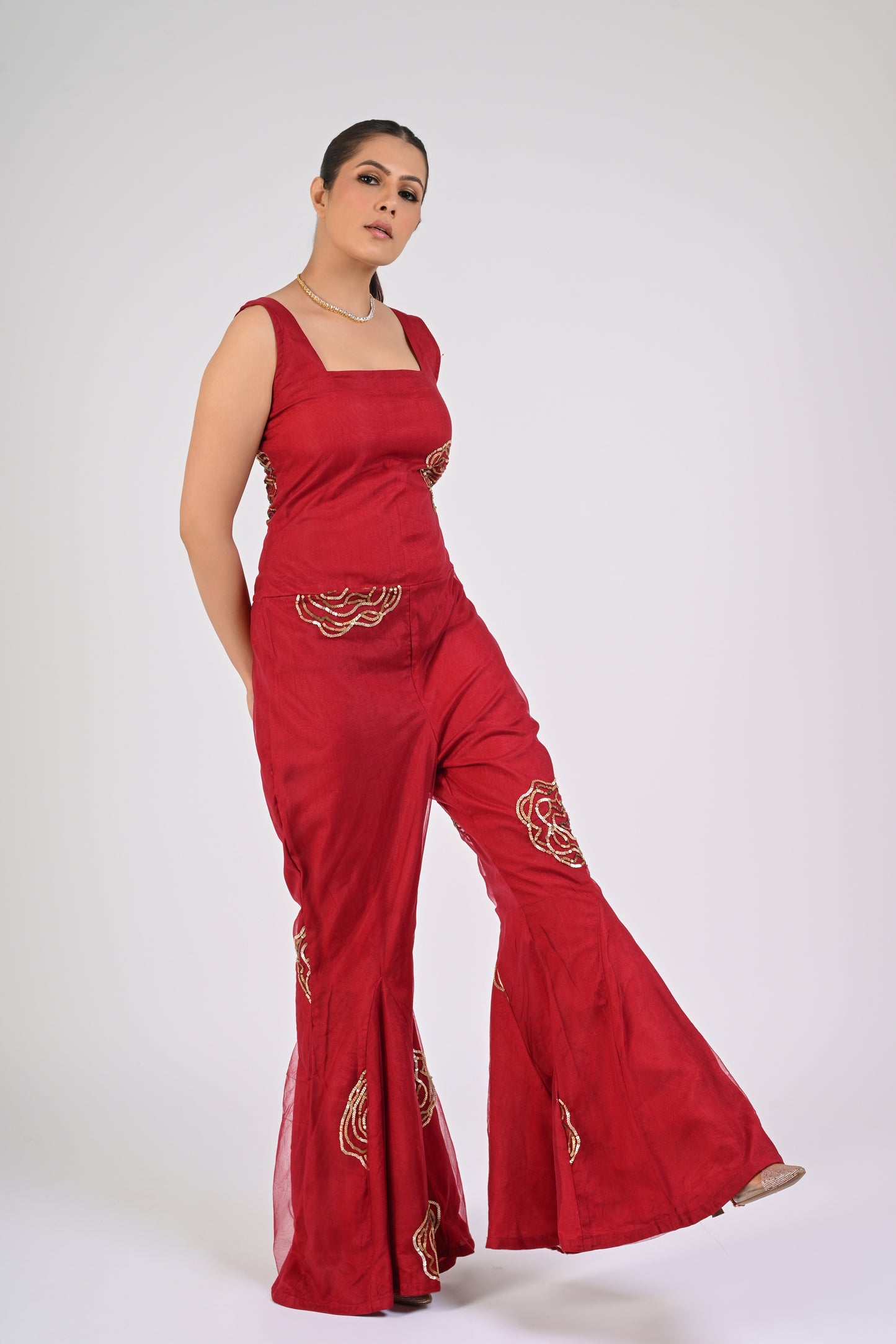 Syrah Red Jumpsuit