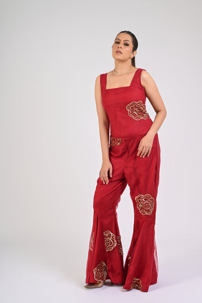 Syrah Red Jumpsuit