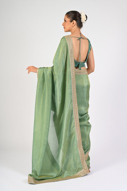 Granite Green Saree Set