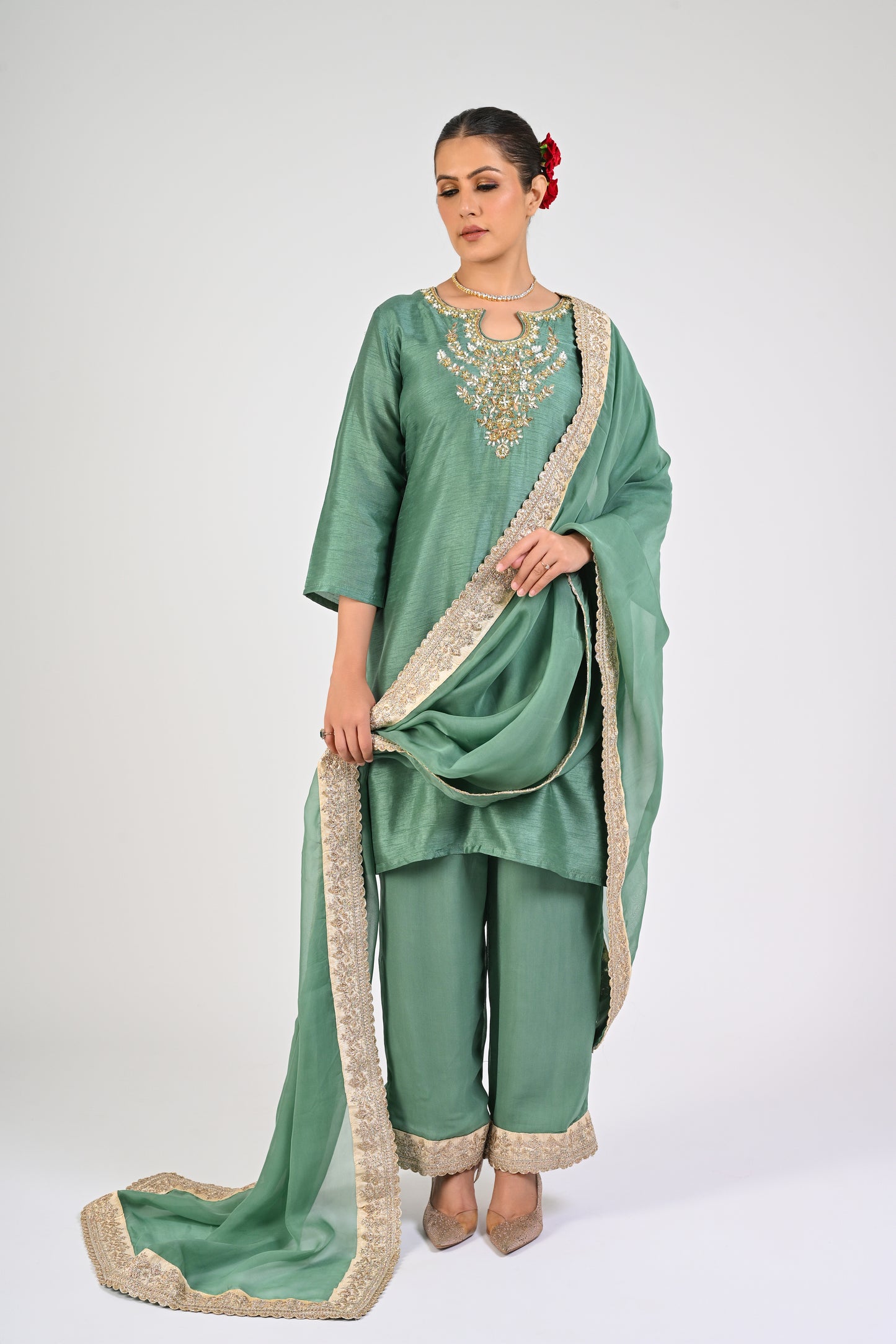 Granite Green Kurta Set