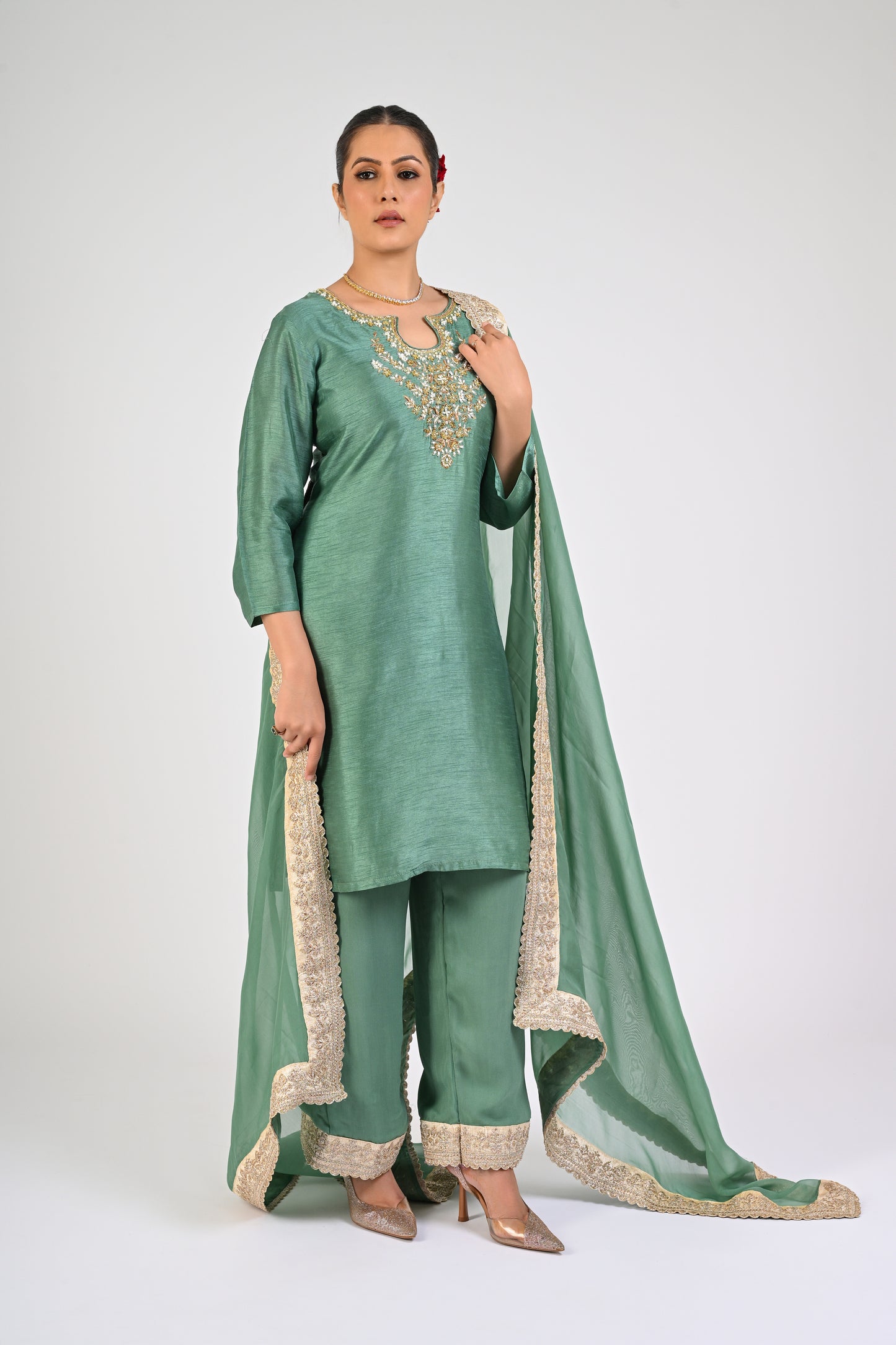 Granite Green Kurta Set
