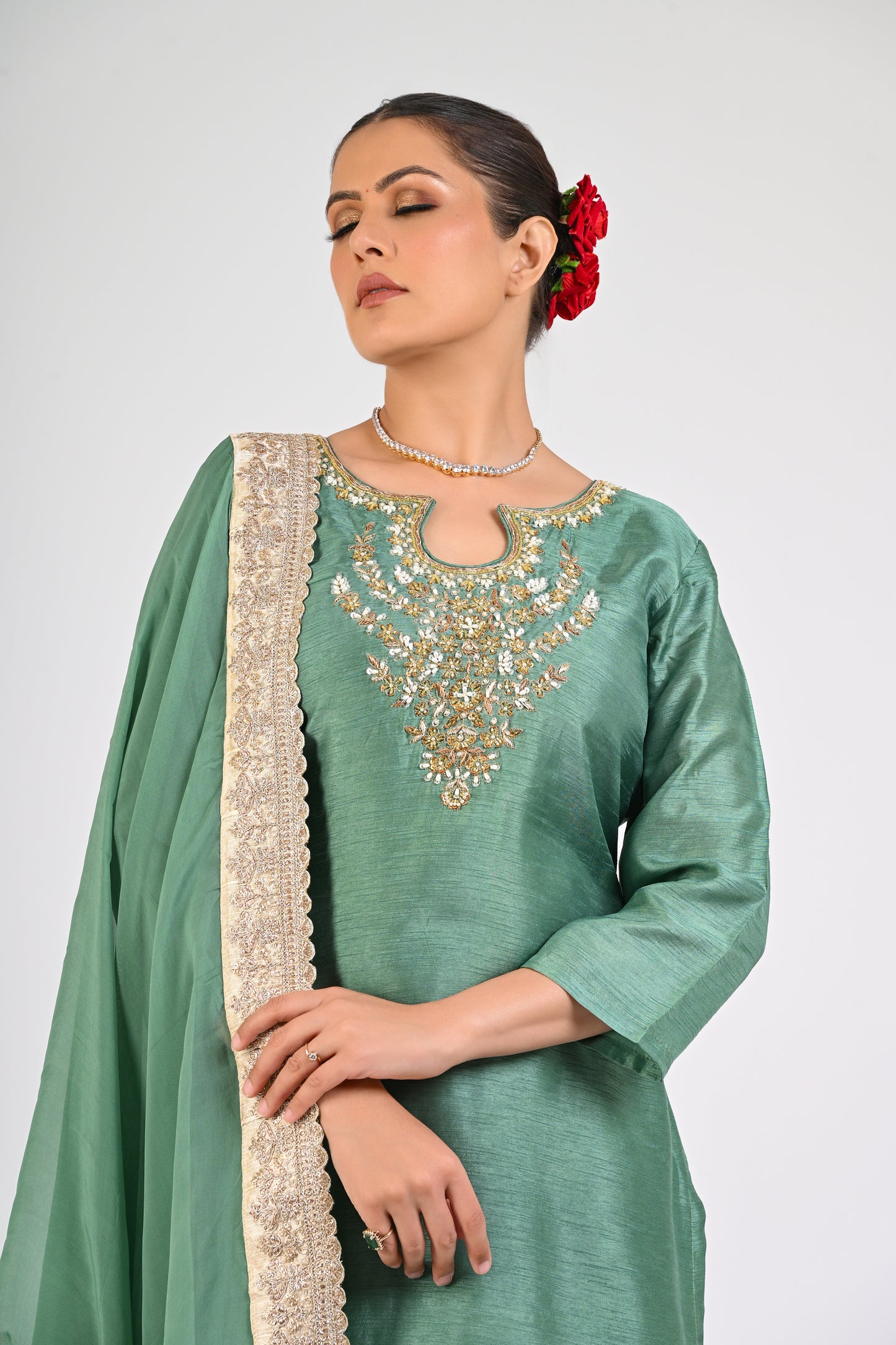 Granite Green Kurta Set